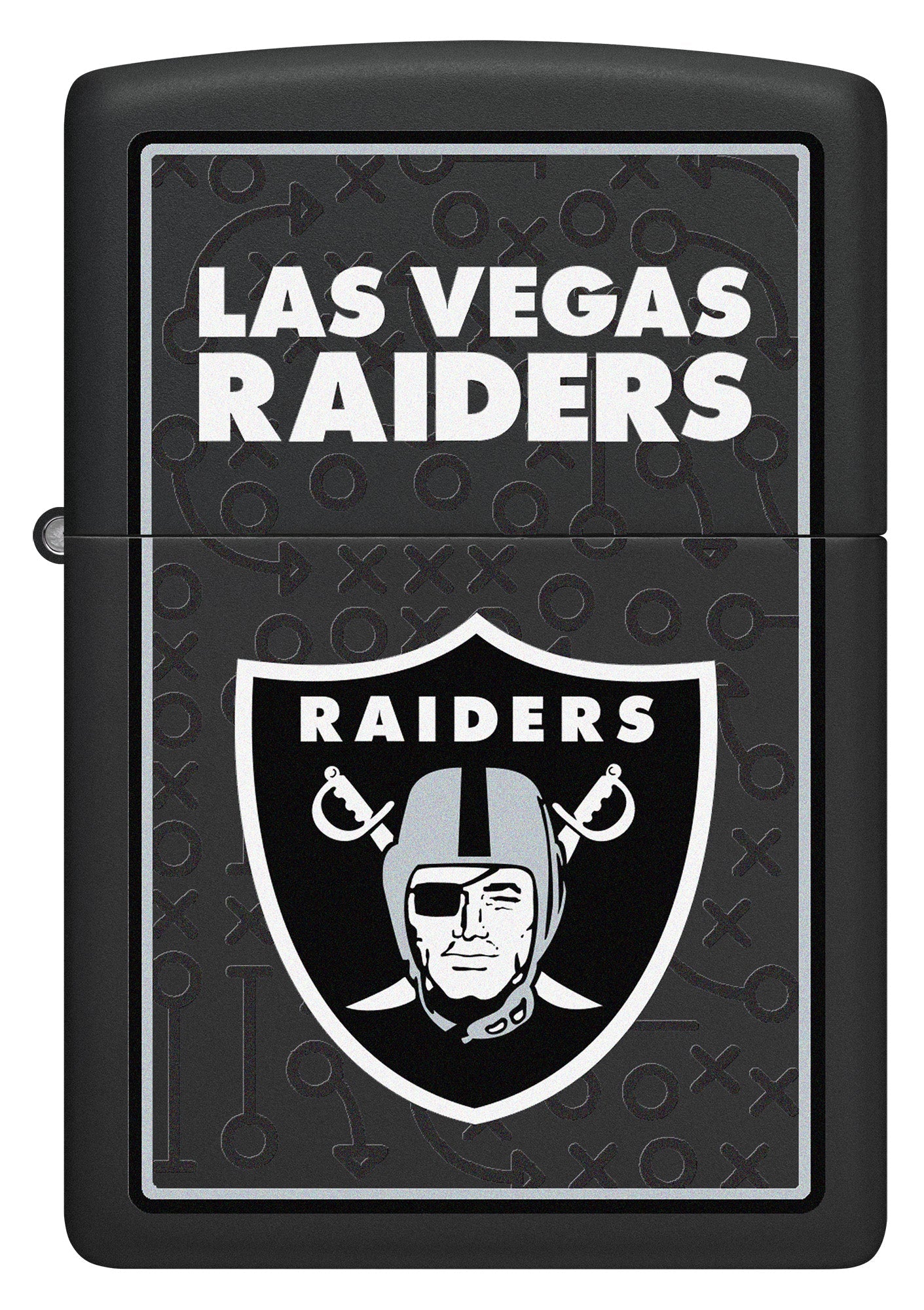 Zippo NFL Las Vegas Raiders Playbook Design Black Matte Windproof Lighter
