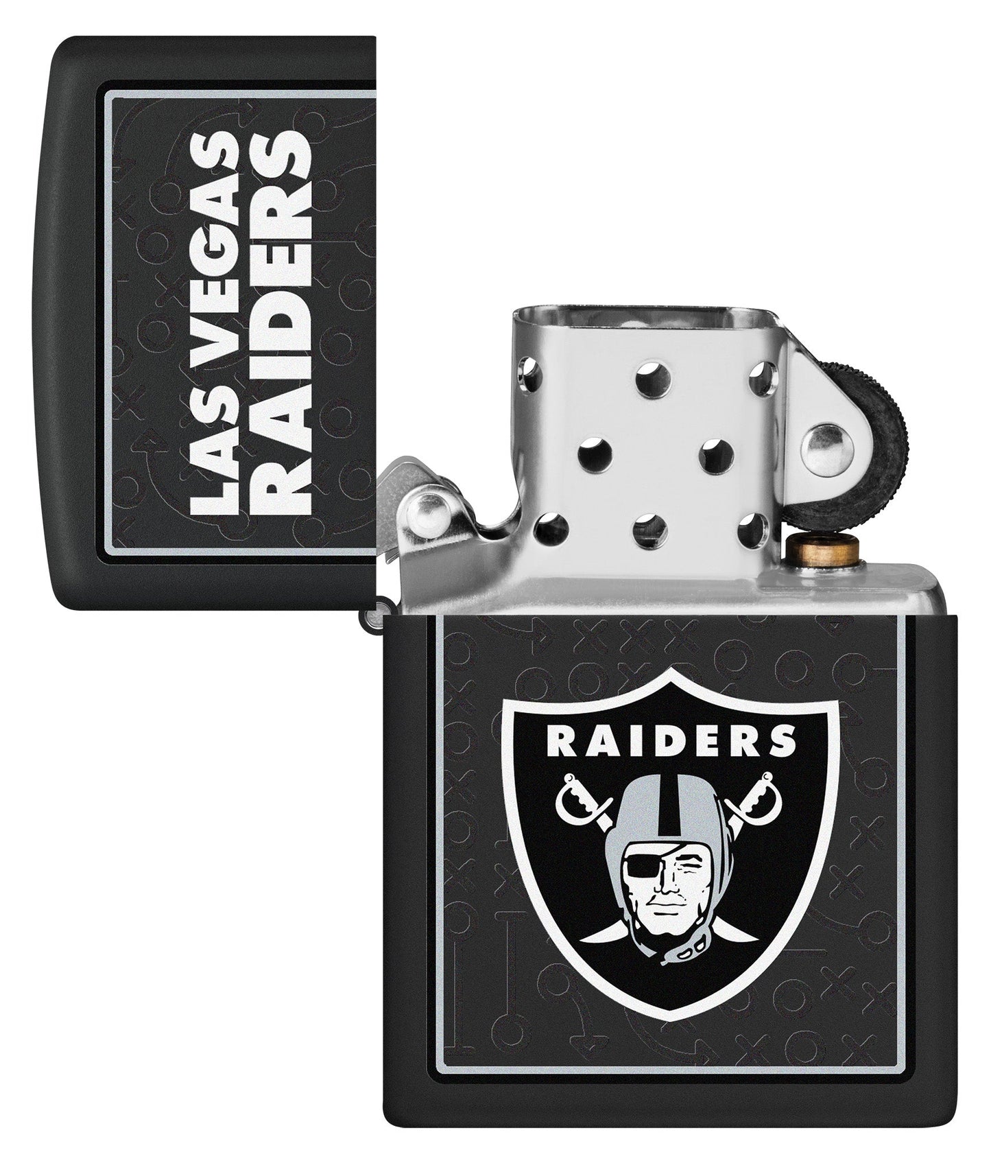 Zippo NFL Las Vegas Raiders Playbook Design Black Matte Windproof Lighter