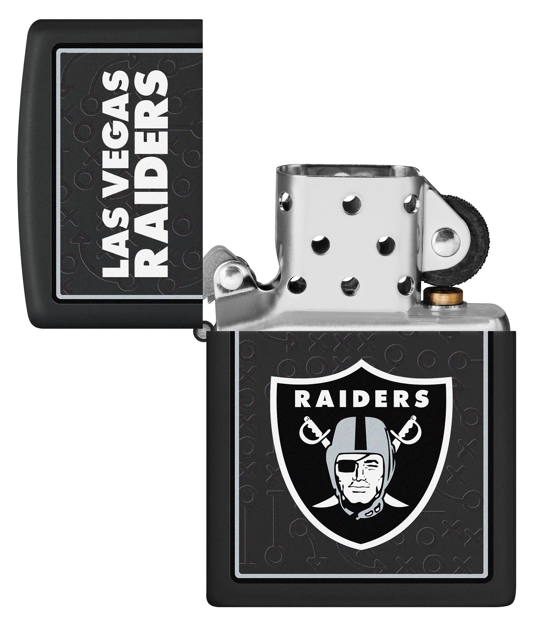 Zippo NFL Las Vegas Raiders Playbook Design Black Matte Windproof Lighter