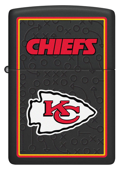 Zippo NFL Kansas City Chiefs Playbook Design Black Matte Windproof Lighter