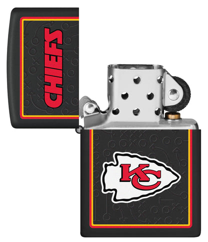 Zippo NFL Kansas City Chiefs Playbook Design Black Matte Windproof Lighter