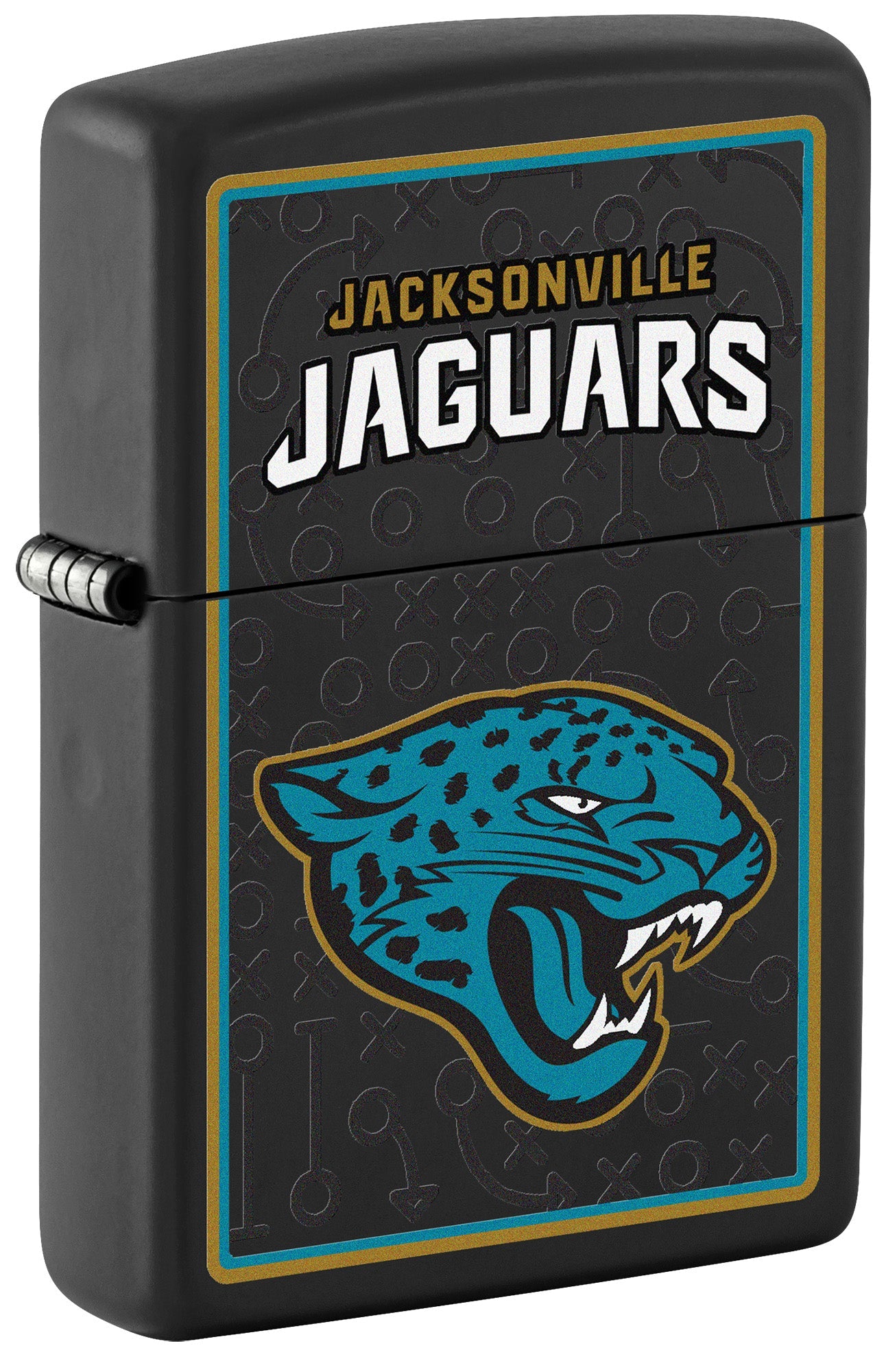 Zippo NFL Jacksonville Jaguars Playbook Design Black Matte Windproof Lighter