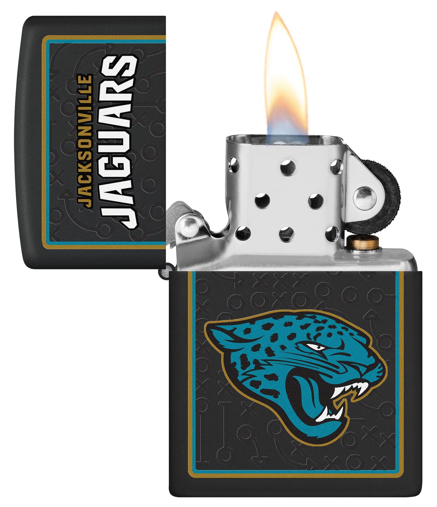 Zippo NFL Jacksonville Jaguars Playbook Design Black Matte Windproof Lighter