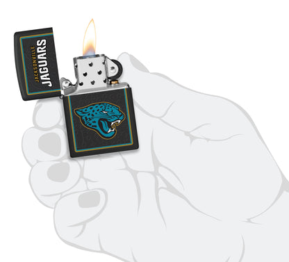 Zippo NFL Jacksonville Jaguars Playbook Design Black Matte Windproof Lighter