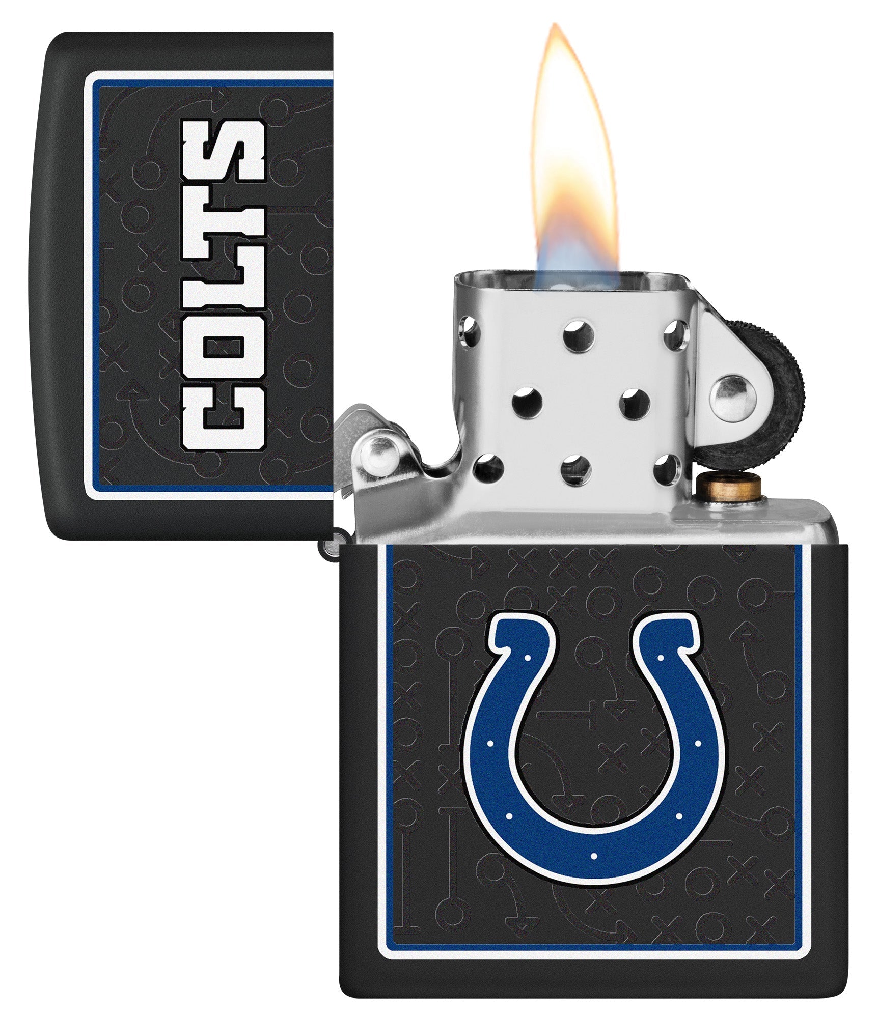 Zippo NFL Indianapolis Colts Playbook Design Black Matte Windproof Lighter