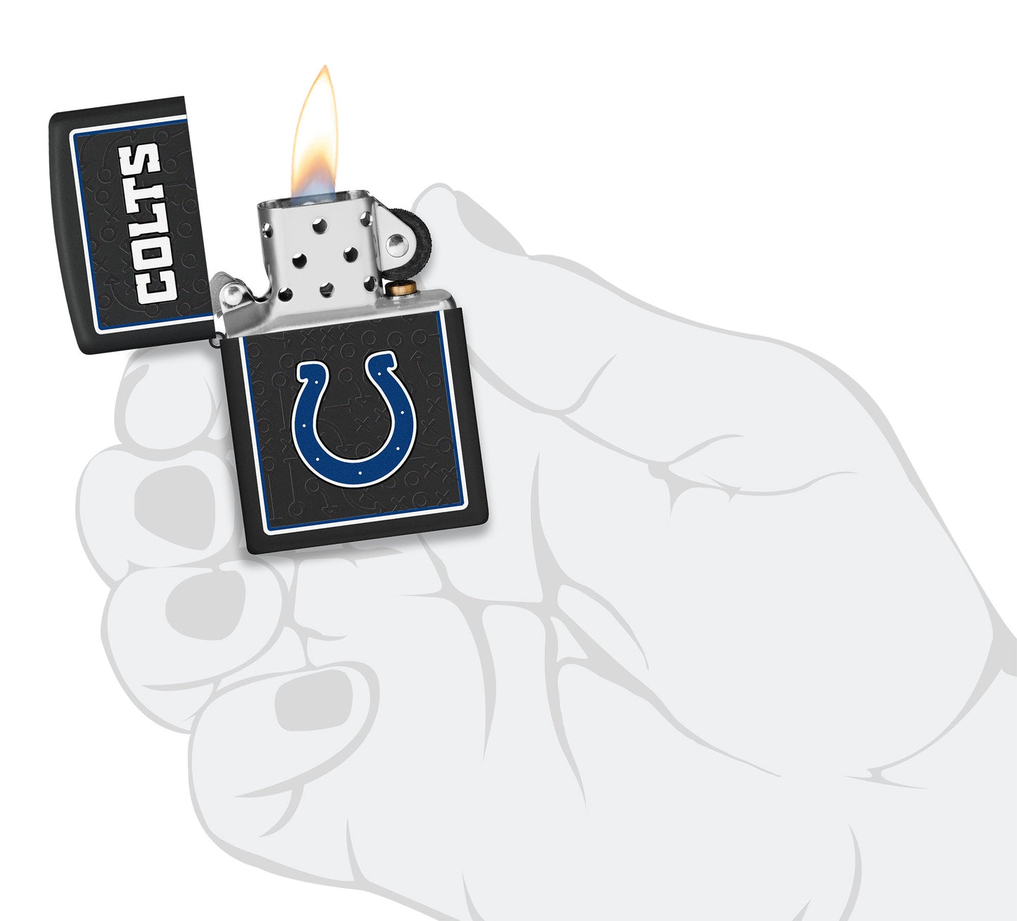 Zippo NFL Indianapolis Colts Playbook Design Black Matte Windproof Lighter