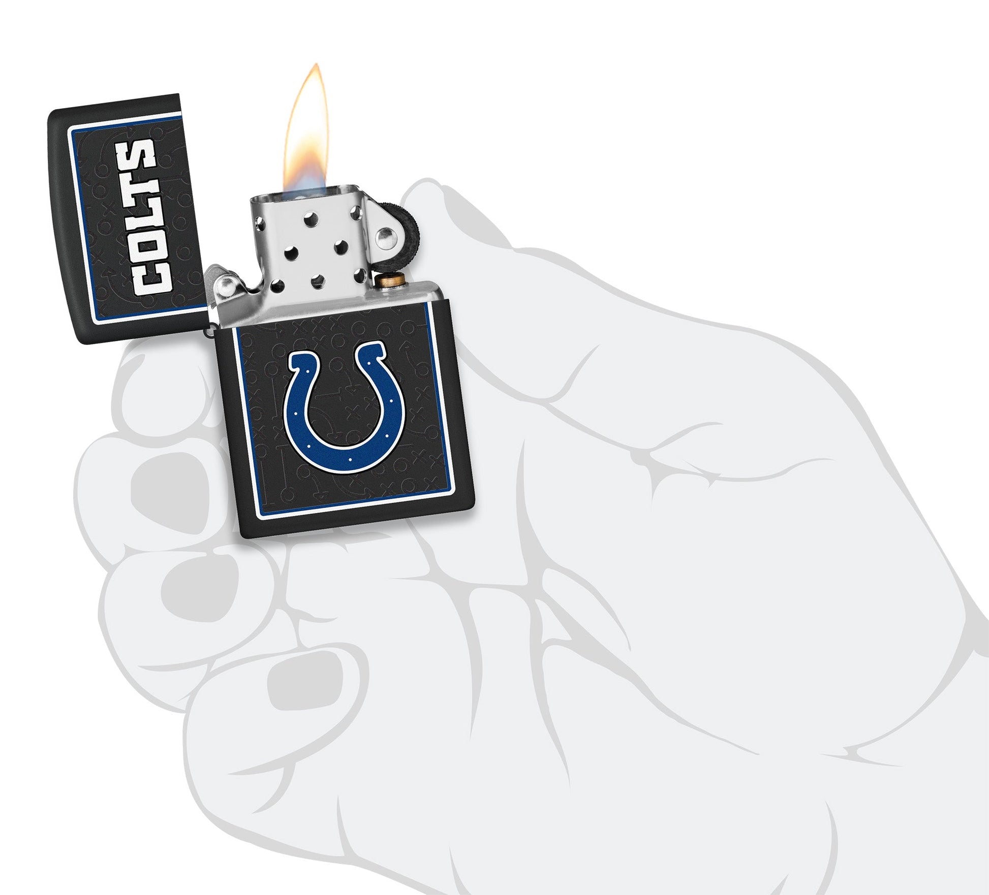 Zippo NFL Indianapolis Colts Playbook Design Black Matte Windproof Lighter