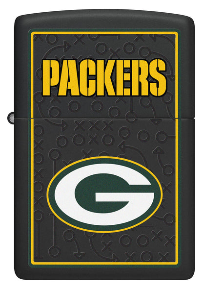 Zippo NFL Green Bay Packers Playbook Design Black Matte Windproof Lighter