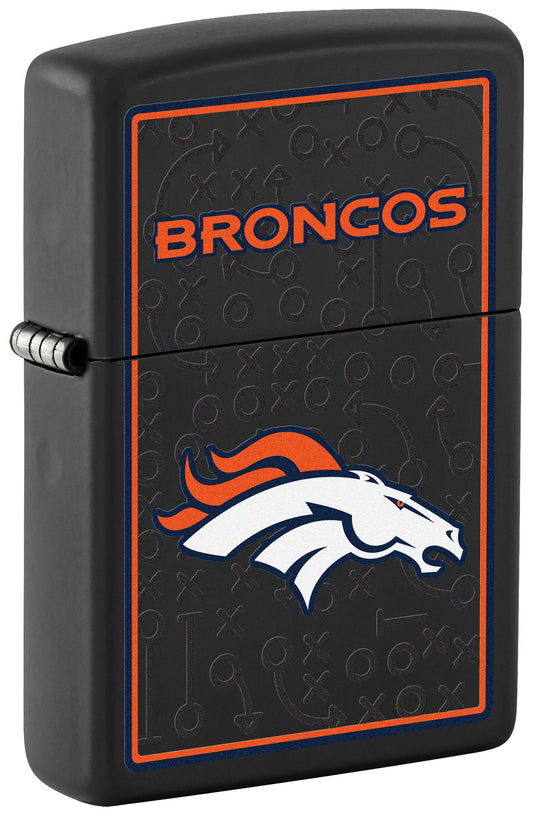 Zippo NFL Denver Broncos Playbook Design Black Matte Windproof Lighter