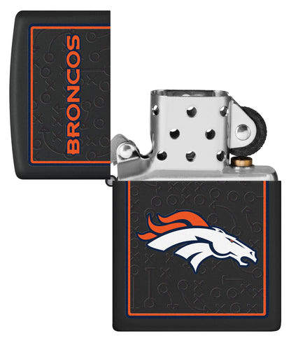 Zippo NFL Denver Broncos Playbook Design Black Matte Windproof Lighter