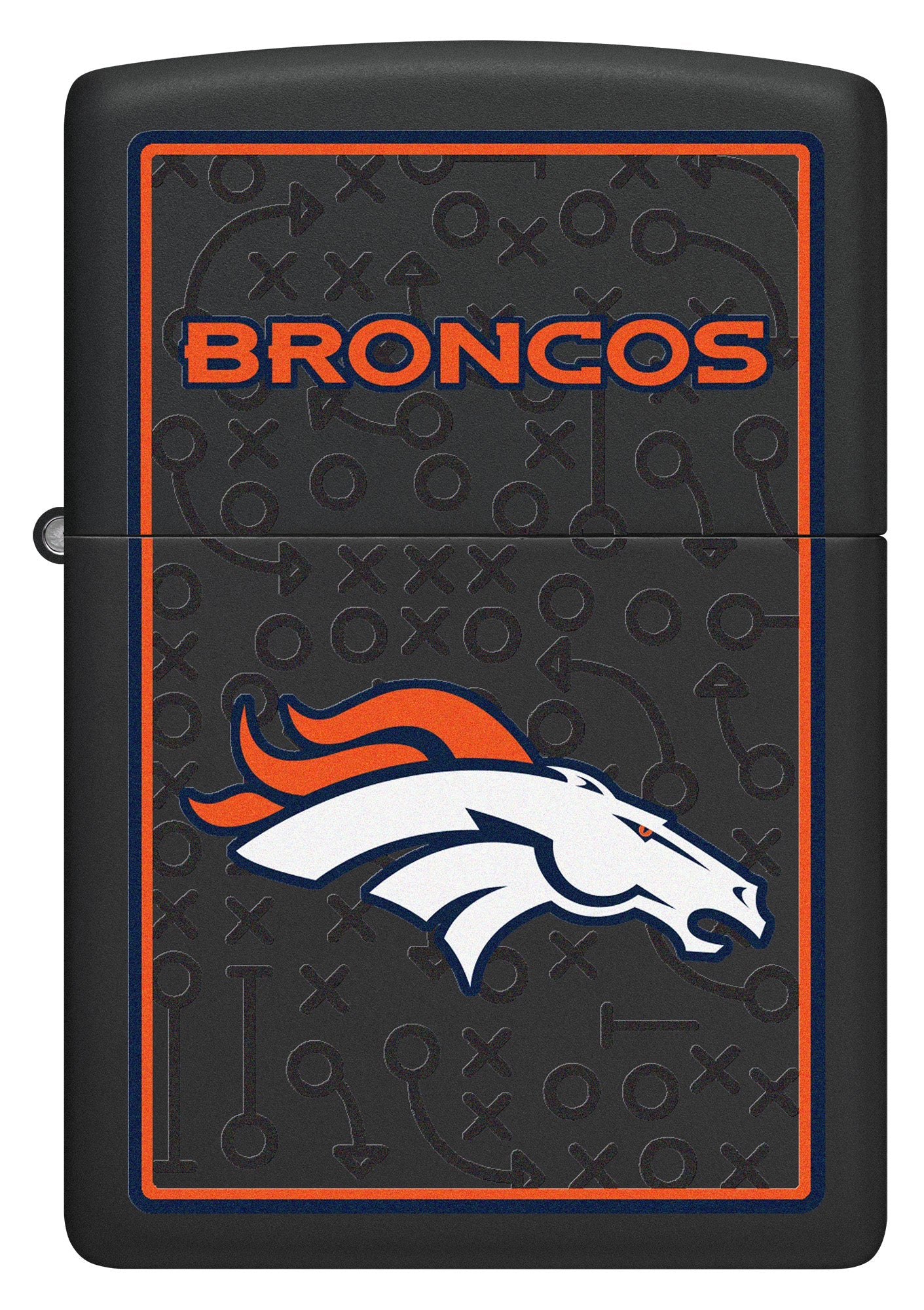Zippo NFL Denver Broncos Playbook Design Black Matte Windproof Lighter