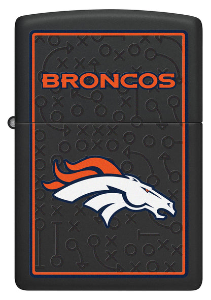 Zippo NFL Denver Broncos Playbook Design Black Matte Windproof Lighter