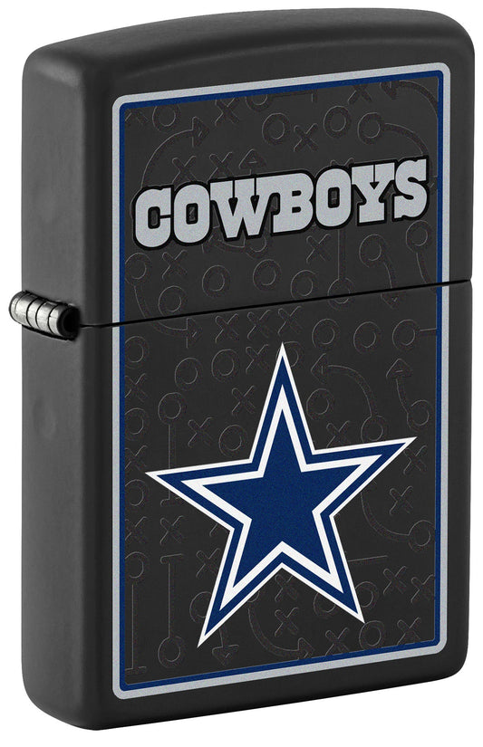 Zippo NFL Dallas Cowboys Playbook Design Black Matte Windproof Lighter