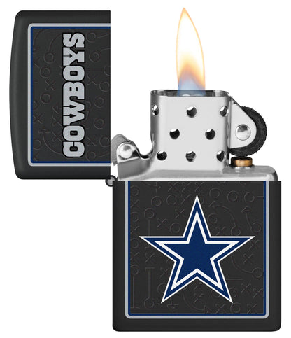 Zippo NFL Dallas Cowboys Playbook Design Black Matte Windproof Lighter