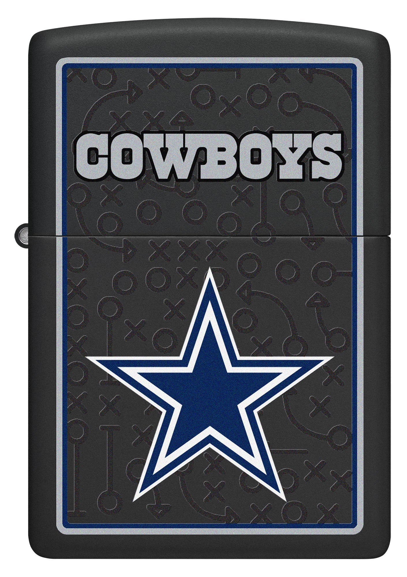 Zippo NFL Dallas Cowboys Playbook Design Black Matte Windproof Lighter