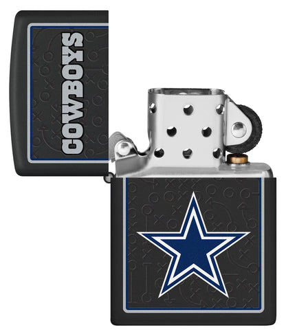 Zippo NFL Dallas Cowboys Playbook Design Black Matte Windproof Lighter