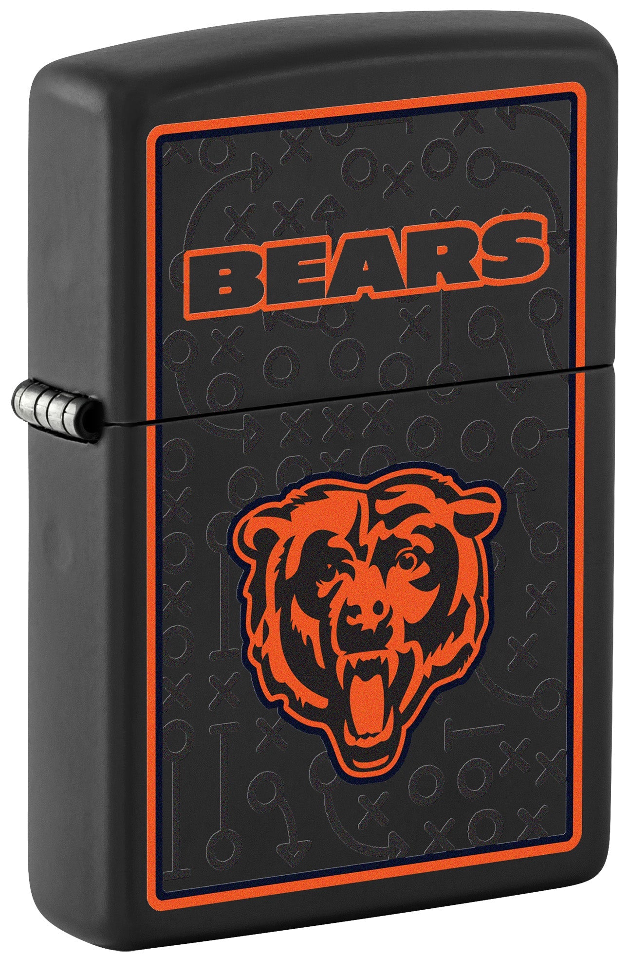 Zippo NFL Chicago Bears Playbook Design Black Matte Windproof Lighter