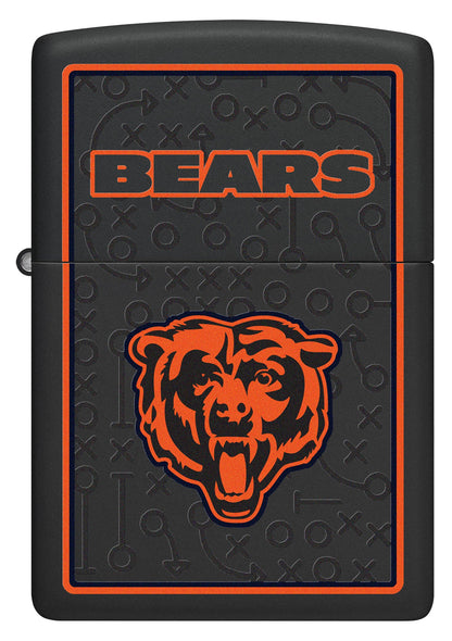Zippo NFL Chicago Bears Playbook Design Black Matte Windproof Lighter