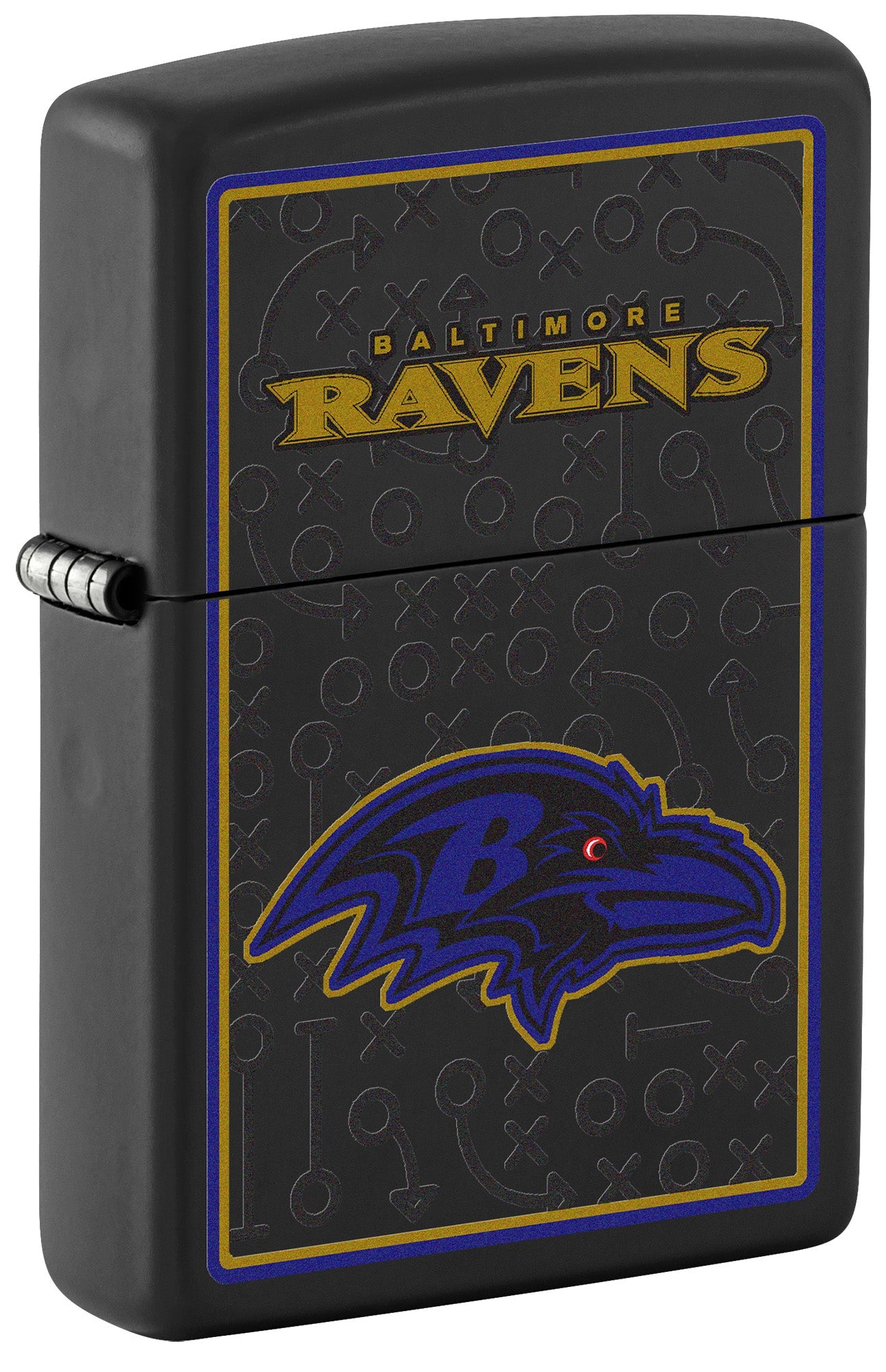 Zippo NFL Baltimore Ravens Playbook Design Black Matte Windproof Lighter
