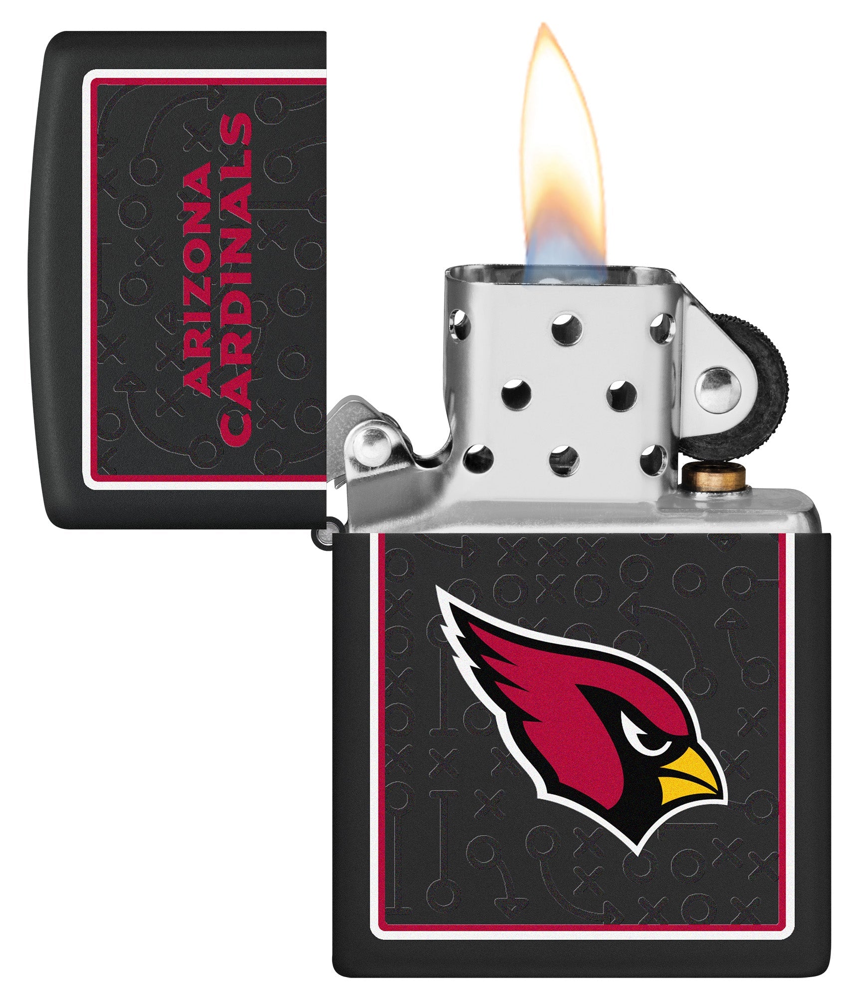 Zippo NFL Arizona Cardinals Playbook Design White Matte Windproof Lighter