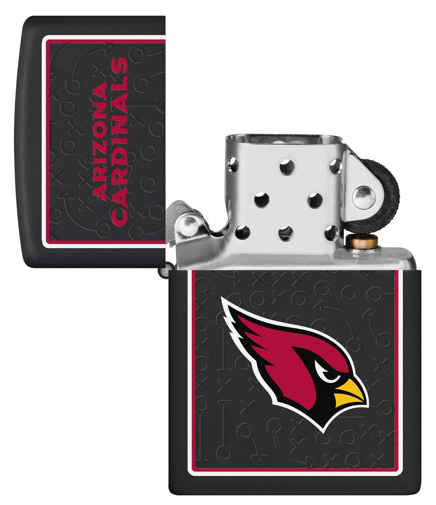 Zippo NFL Arizona Cardinals Playbook Design White Matte Windproof Lighter