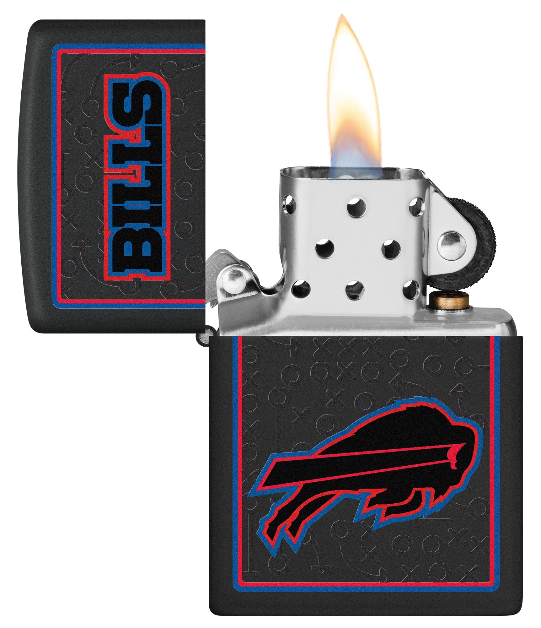 Zippo NFL Buffalo Bills Playbook Design Black Matte Windproof Lighter