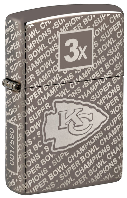 Zippo Super Bowl Champions Collectible - Kansas City Chiefs Black Ice Windproof Lighter