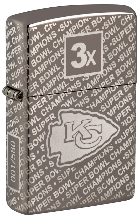 Zippo Super Bowl Champions Collectible - Kansas City Chiefs Black Ice Windproof Lighter