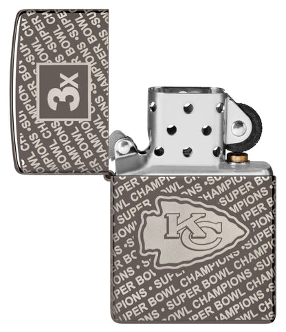 Zippo Super Bowl Champions Collectible - Kansas City Chiefs Black Ice Windproof Lighter