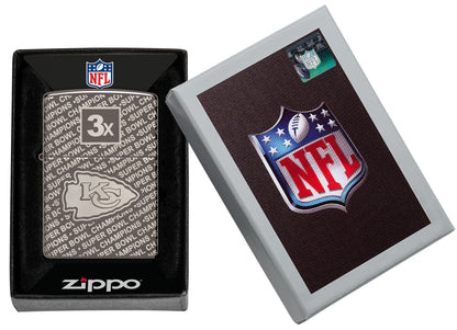 Zippo Super Bowl Champions Collectible - Kansas City Chiefs Black Ice Windproof Lighter