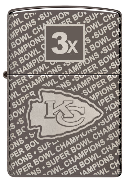 Zippo Super Bowl Champions Collectible - Kansas City Chiefs Black Ice Windproof Lighter