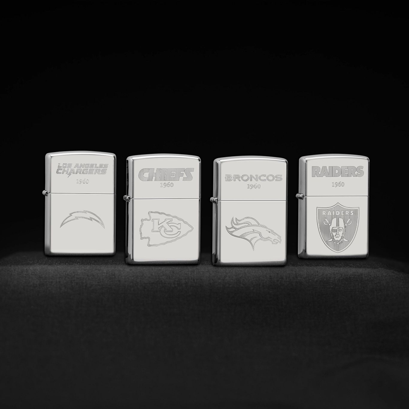 Zippo NFL Sterling Silver Collectible – AFC West Windproof Lighters