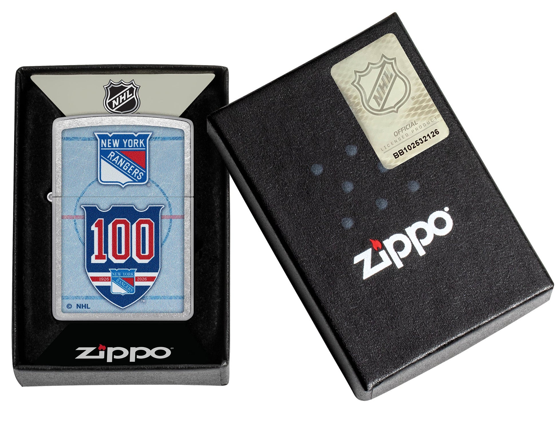 Zippo NHL® 100th Anniversary Teams Design Street Chrome™ Windproof Lighter
