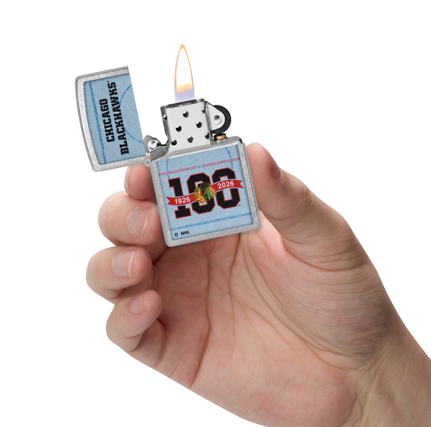 Zippo NHL® 100th Anniversary Teams Design Street Chrome™ Windproof Lighter