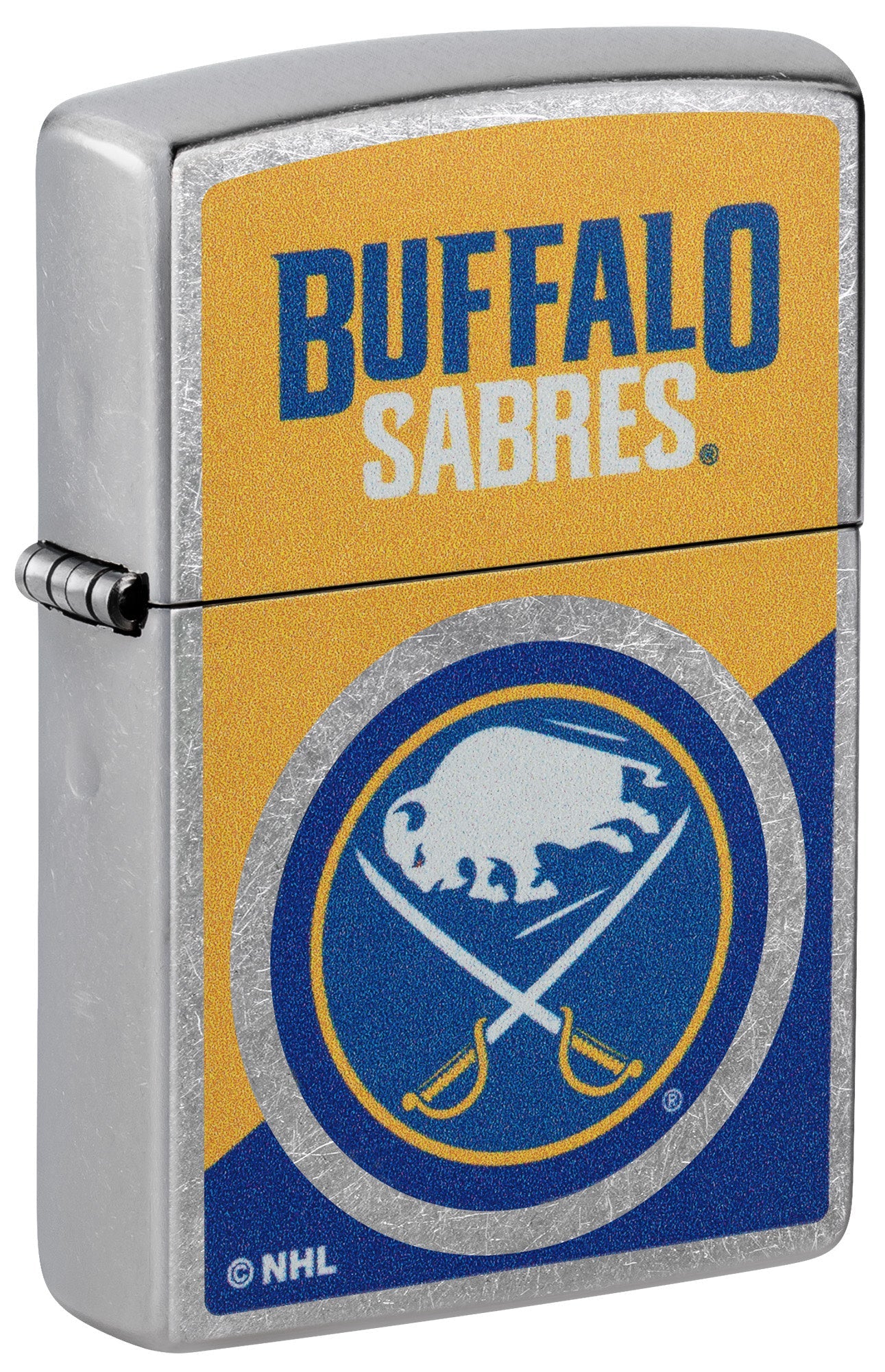 Zippo NHL® Buffalo Sabres® Colorblock Logo Design Street Chrome™ Windproof Lighter