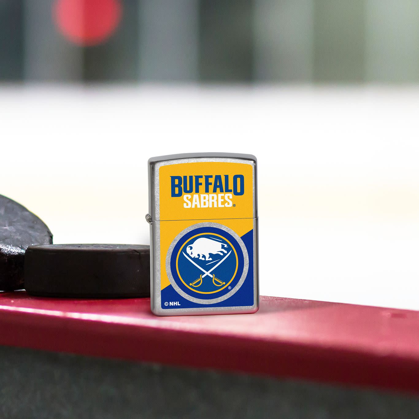 Zippo NHL® Buffalo Sabres® Colorblock Logo Design Street Chrome™ Windproof Lighter