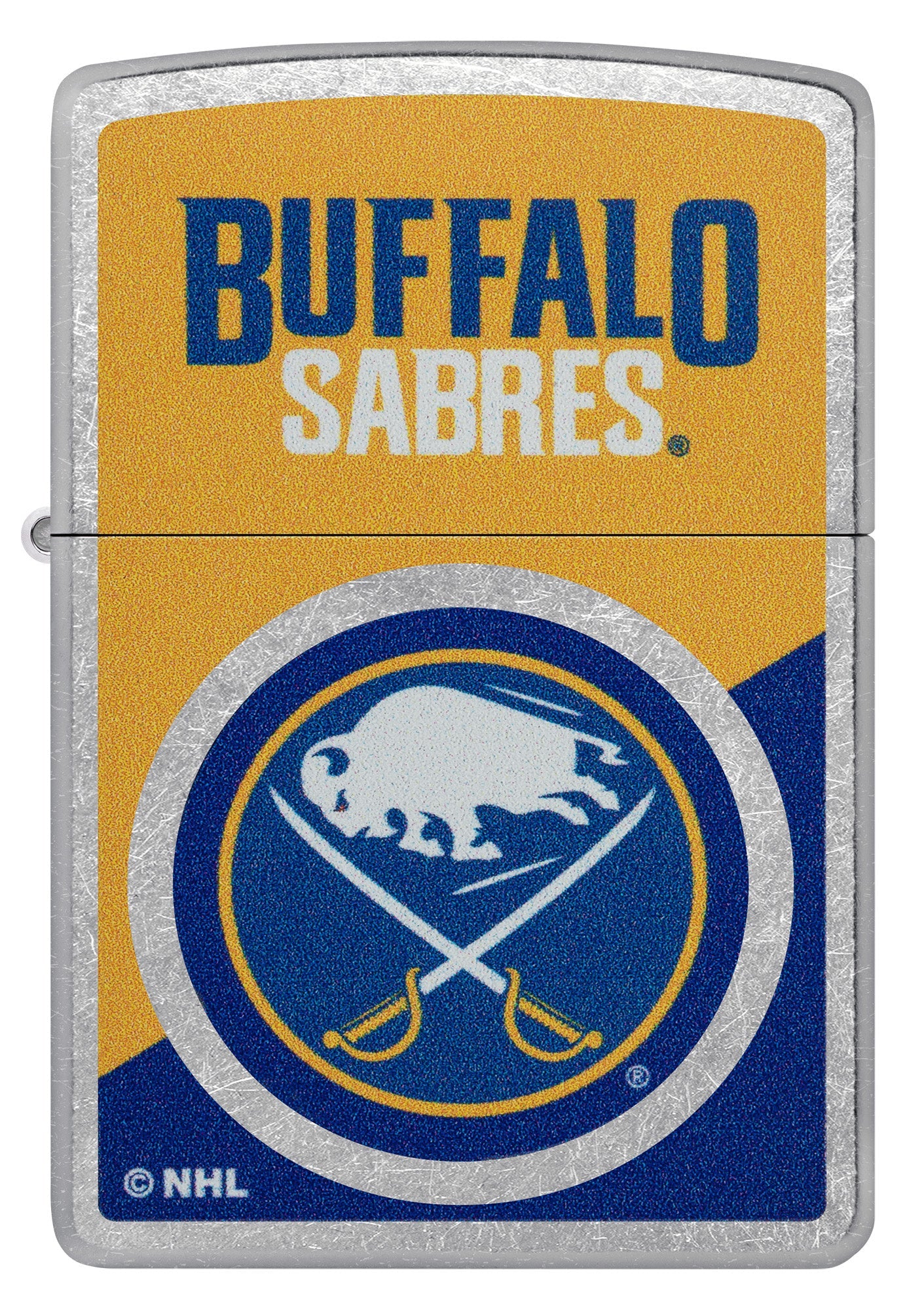 Zippo NHL® Buffalo Sabres® Colorblock Logo Design Street Chrome™ Windproof Lighter
