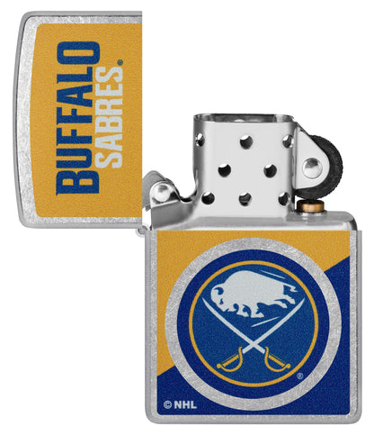 Zippo NHL® Buffalo Sabres® Colorblock Logo Design Street Chrome™ Windproof Lighter