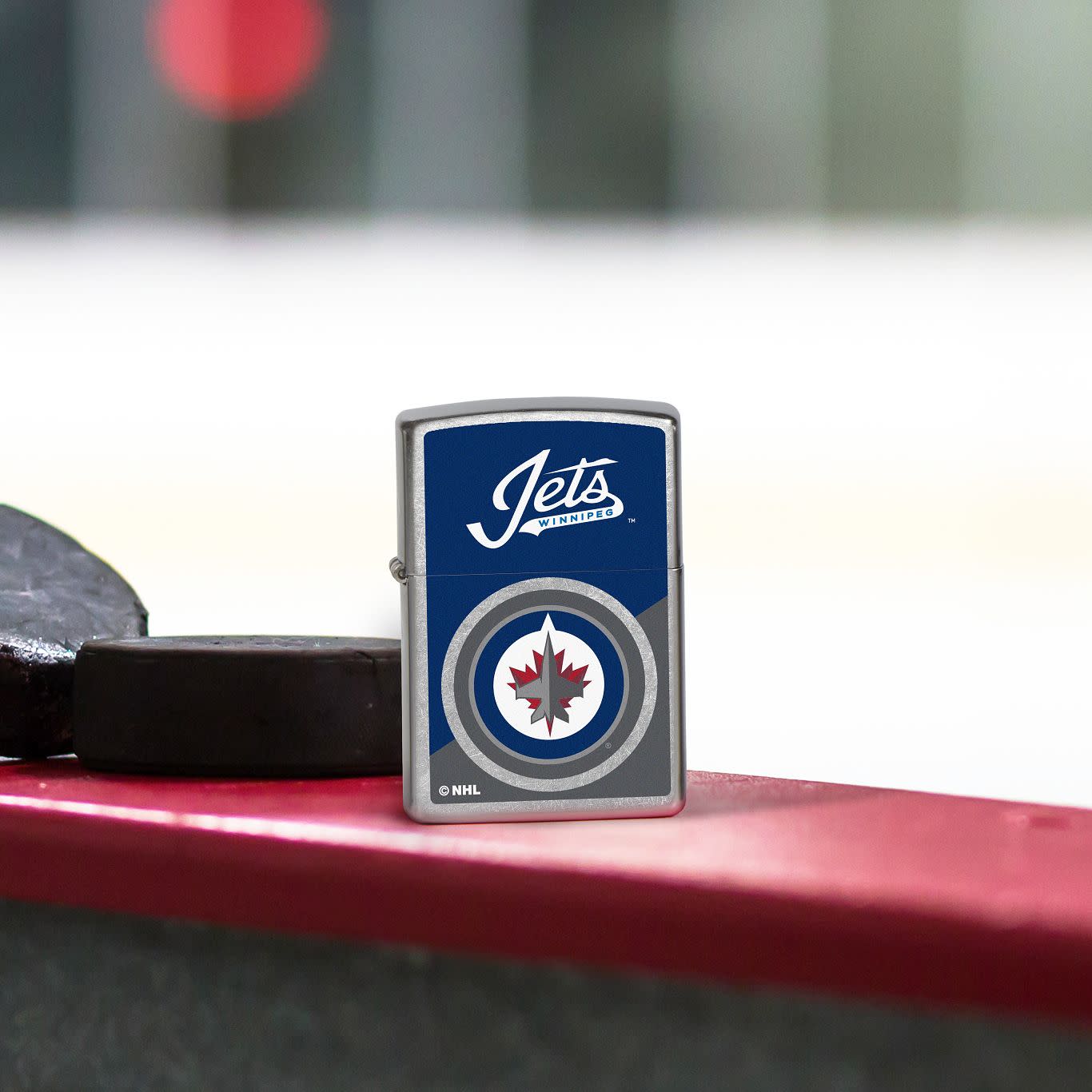 Zippo NHL® Winnipeg Jets™ Colorblock Logo Design Street Chrome™ Windproof Lighter