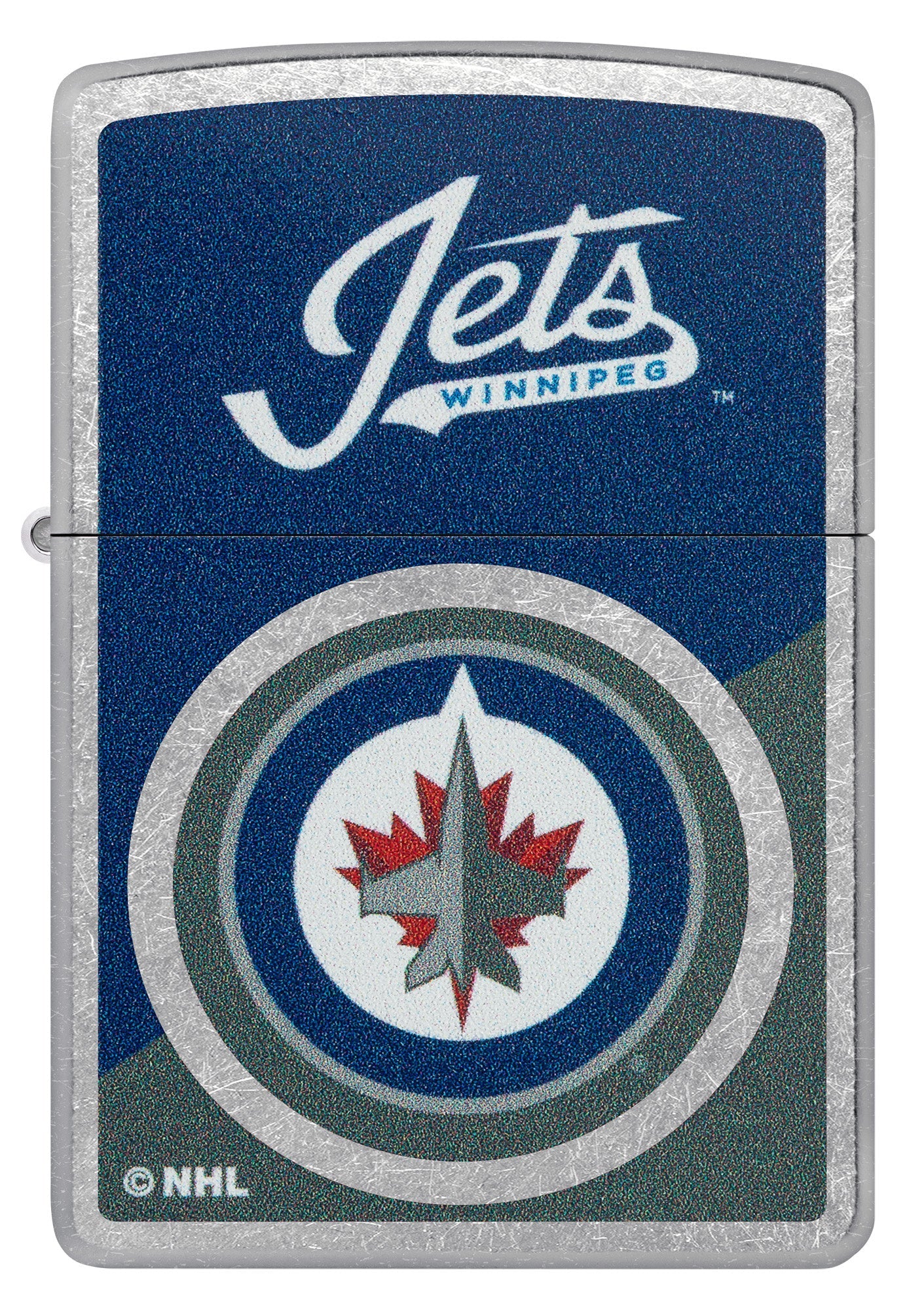 Zippo NHL® Winnipeg Jets™ Colorblock Logo Design Street Chrome™ Windproof Lighter