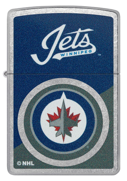 Zippo NHL® Winnipeg Jets™ Colorblock Logo Design Street Chrome™ Windproof Lighter