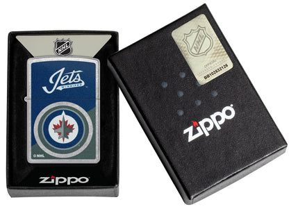 Zippo NHL® Winnipeg Jets™ Colorblock Logo Design Street Chrome™ Windproof Lighter