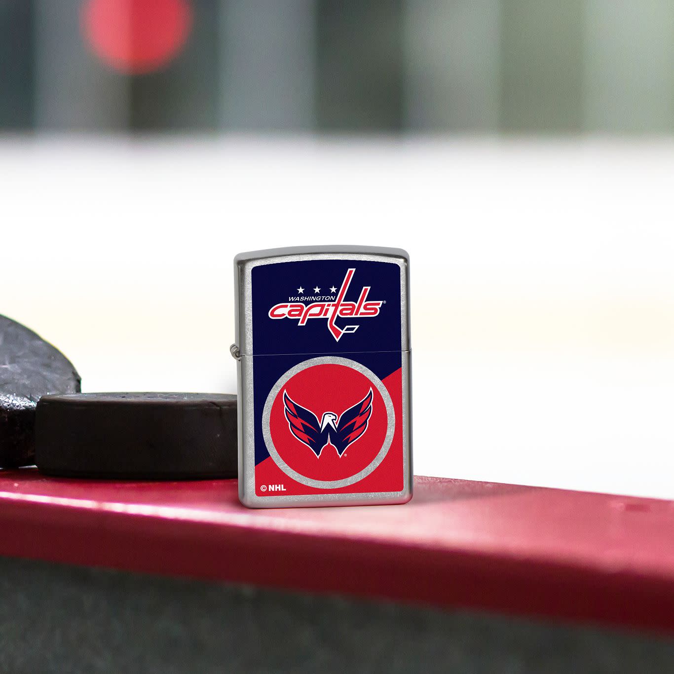Zippo NHL® Washington Capitals® Colorblock Logo Design Street Chrome™ Windproof Lighter