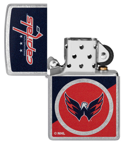 Zippo NHL® Washington Capitals® Colorblock Logo Design Street Chrome™ Windproof Lighter