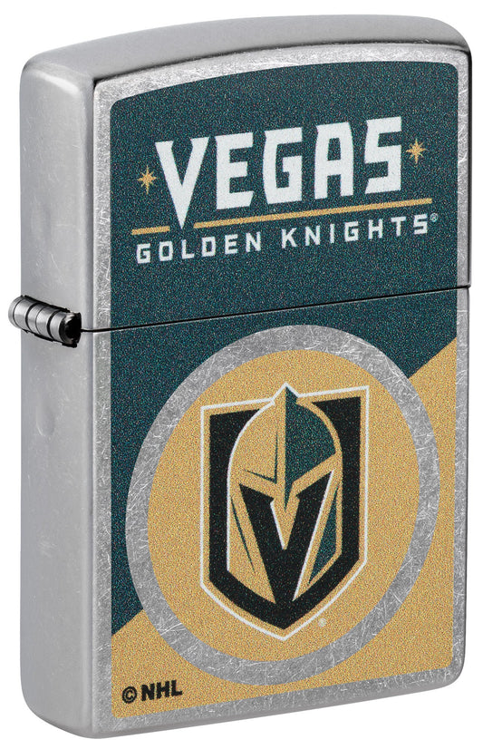 Zippo NHL® Vegas Golden Knights® Colorblock Logo Design Street Chrome™ Windproof Lighter