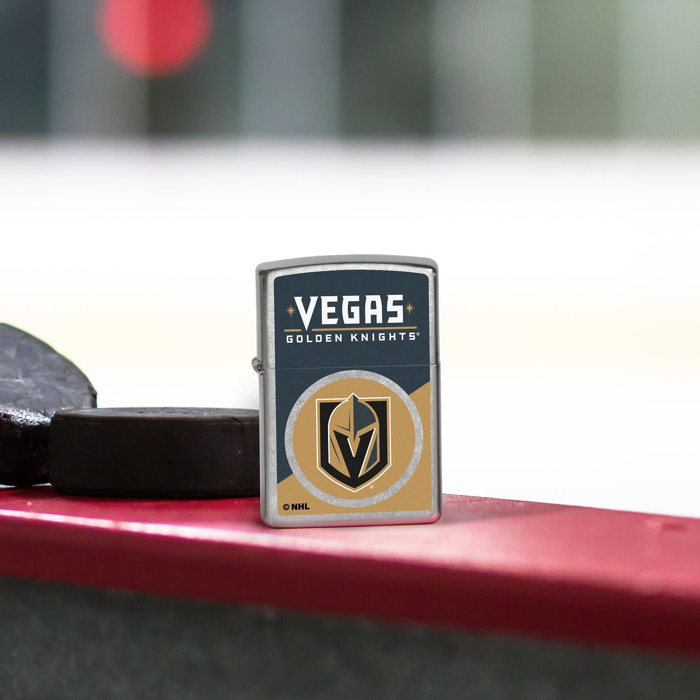 Zippo NHL® Vegas Golden Knights® Colorblock Logo Design Street Chrome™ Windproof Lighter