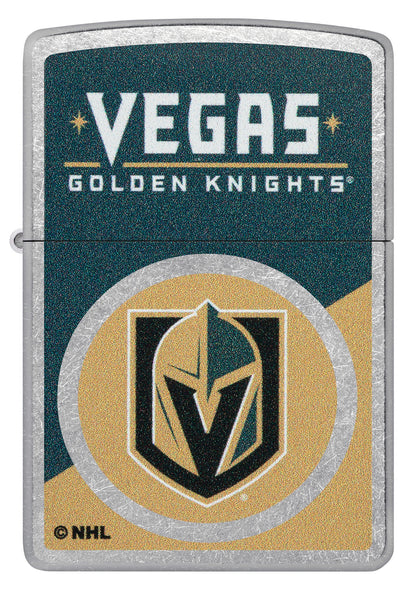 Zippo NHL® Vegas Golden Knights® Colorblock Logo Design Street Chrome™ Windproof Lighter