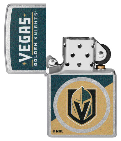 Zippo NHL® Vegas Golden Knights® Colorblock Logo Design Street Chrome™ Windproof Lighter