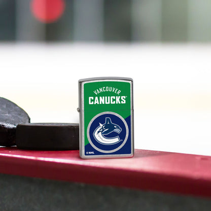 Zippo NHL® Vancouver Canucks® Colorblock Logo Design Street Chrome™ Windproof Lighter