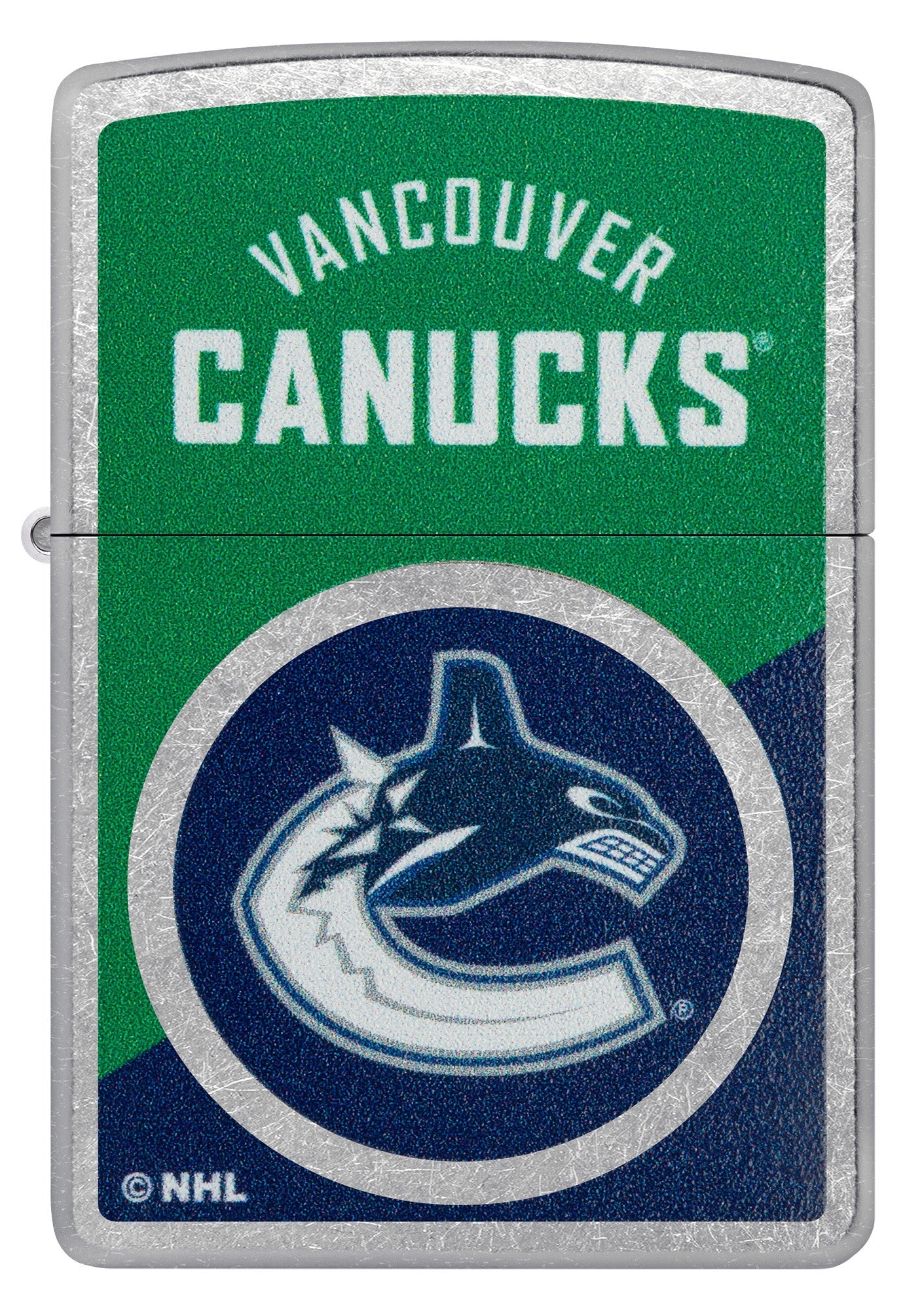Zippo NHL® Vancouver Canucks® Colorblock Logo Design Street Chrome™ Windproof Lighter